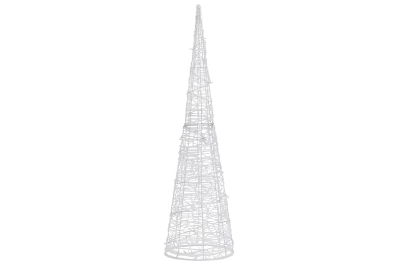 LED-koristevalopyramidi kylmä valkoinen akryyli 120 cm - Valkoinen - Valaistus - Jouluvalaistus - Jouluvalot ulos