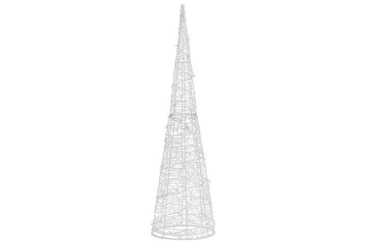 LED-koristevalopyramidi kylmä valkoinen akryyli 120 cm - Valkoinen - Jouluvalot ulos