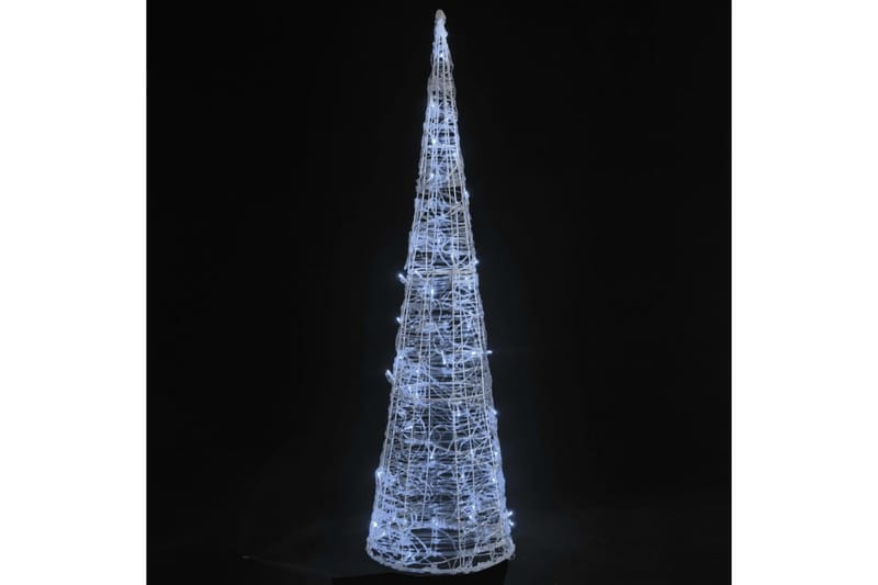 LED-koristevalopyramidi kylmä valkoinen akryyli 120 cm - Valkoinen - Valaistus - Jouluvalaistus - Jouluvalot ulos