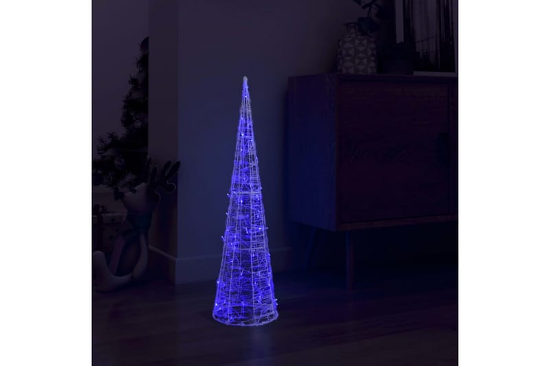 LED-koristevalopyramidi sininen akryyli 90 cm - Sininen - Valaistus - Jouluvalaistus - Jouluvalot ulos