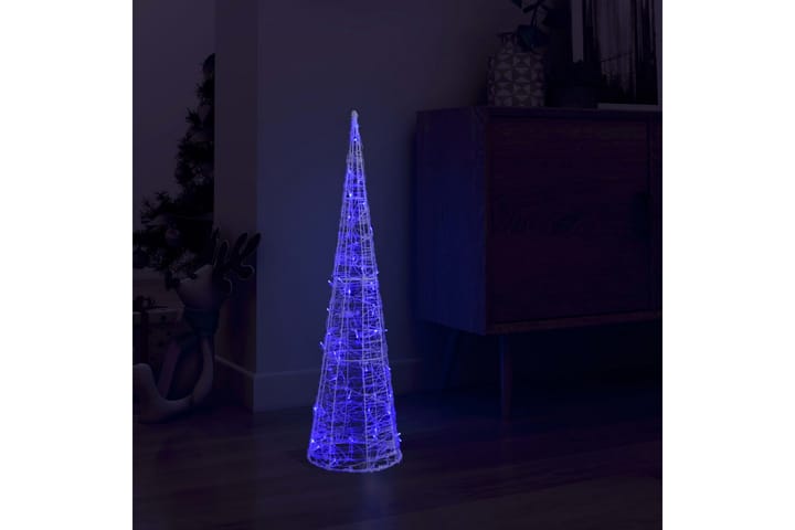 LED-koristevalopyramidi sininen akryyli 90 cm - Sininen - Jouluvalot ulos