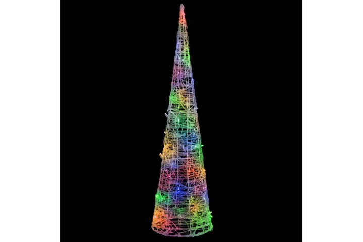 LED-koristevalopyramidi värikäs akryyli 90 cm - Monivärinen - Jouluvalot ulos