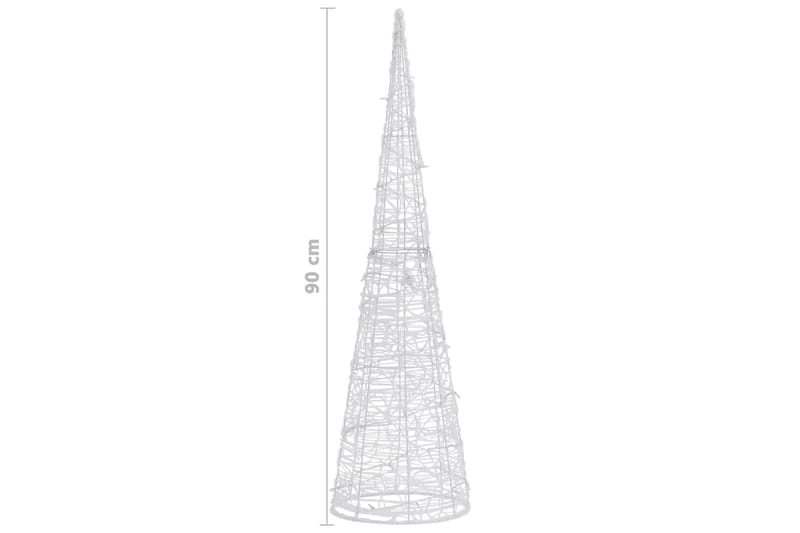 LED-koristevalopyramidi värikäs akryyli 90 cm - Monivärinen - Valaistus - Jouluvalaistus - Jouluvalot ulos