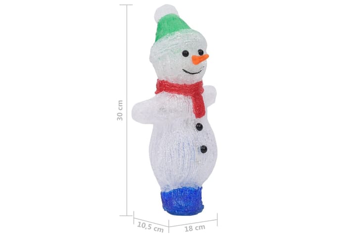 LED-lumiukko akryyli sisä- ja ulkokäyttöön 30 cm - Jouluvalot ulos