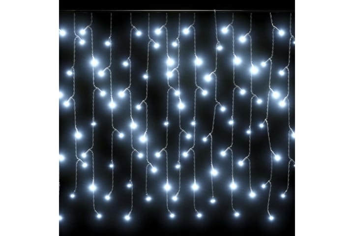LED-valonauhaverho jääpuikot 10 m 400 LEDiä kylmä valkoinen - Valkoinen - Jouluvalot ulos