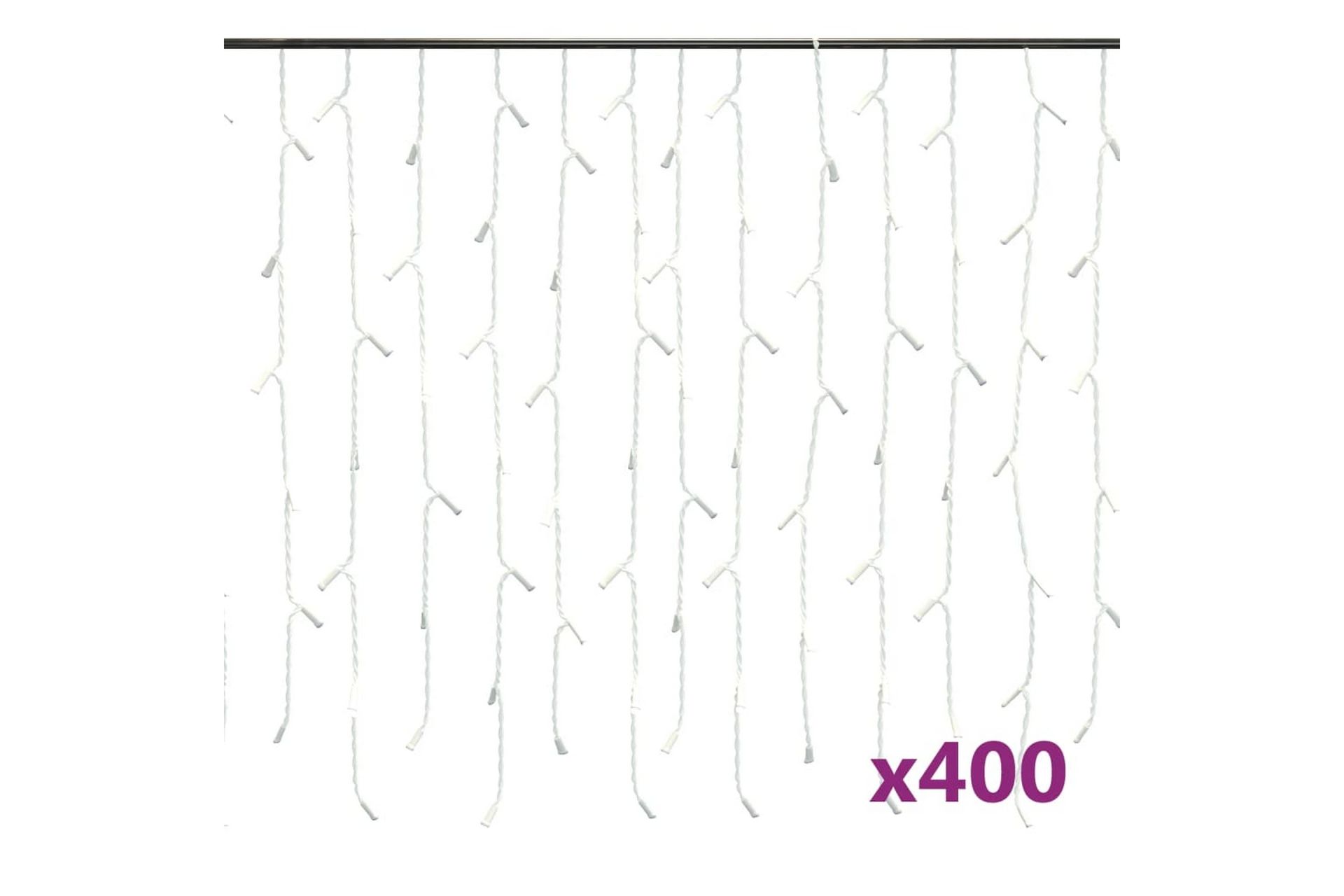 LED-valonauhaverho jääpuikot 10 m 400 LEDiä lämmin valkoinen - Valaistus - Jouluvalaistus - Jouluvalot ulos