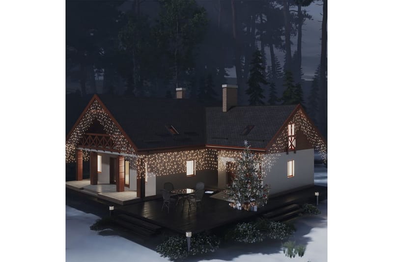 LED-valonauhaverho jääpuikot 10 m 400 LEDiä lämmin valkoinen - Valaistus - Jouluvalaistus - Jouluvalot ulos