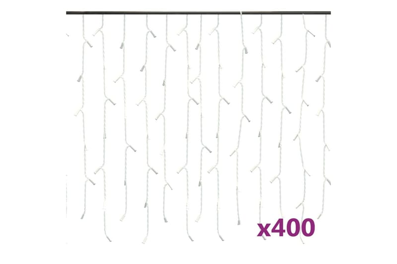 LED-valonauhaverho jääpuikot 10 m 400 LEDiä sininen - Sininen - Valaistus - Jouluvalaistus - Jouluvalot ulos