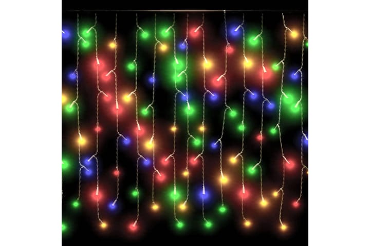 LED-valonauhaverho jääpuikot 10 m 400 LEDiä värikäs - Oranssi - Jouluvalot ulos