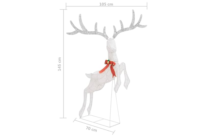 Lentävä poro joulukoriste 120 LED-valoa hopea kylmän - Valaistus - Jouluvalaistus - Jouluvalot ulos