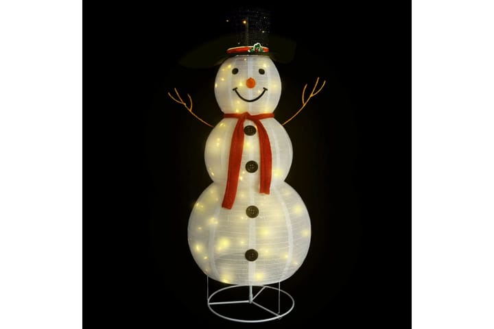 Lumiukko joulukoriste LED-valoilla ylellinen kangas 180 cm - Jouluvalot ulos