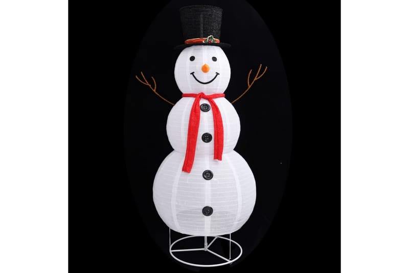 Lumiukko joulukoriste LED-valoilla ylellinen kangas 180 cm - Valaistus - Jouluvalaistus - Jouluvalot ulos