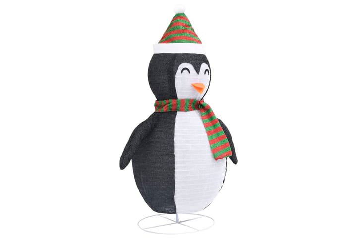 Pingviini joulukoriste LED-valoilla ylellinen kangas 120 cm - Musta - Jouluvalot ulos