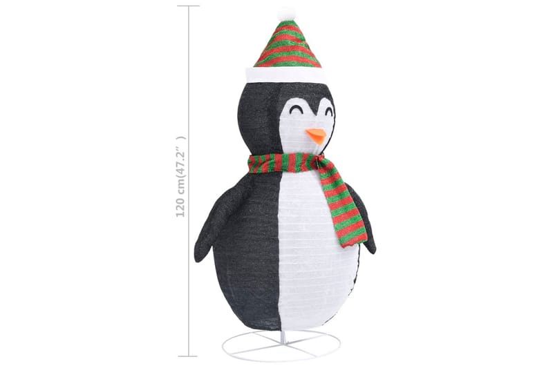 Pingviini joulukoriste LED-valoilla ylellinen kangas 120 cm - Musta - Valaistus - Jouluvalaistus - Jouluvalot ulos