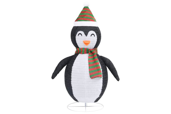 Pingviini joulukoriste LED-valoilla ylellinen kangas 60 cm - Valkoinen - Jouluvalot ulos