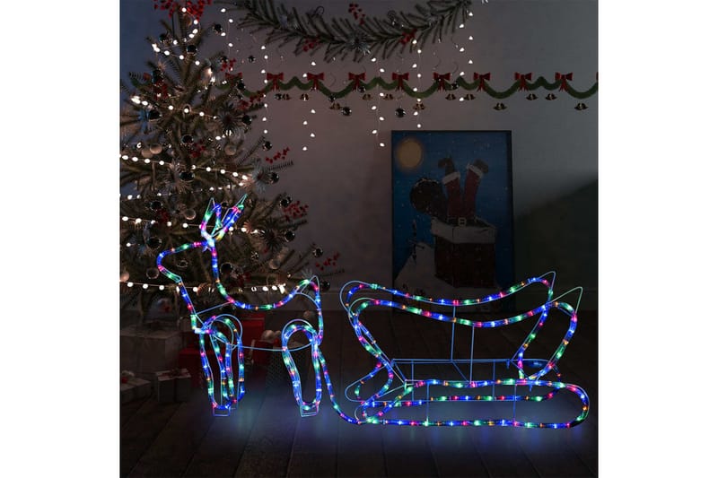 Poro ja reki joulukoriste ulkokäyttöön 252 LED-valoa - Valaistus - Jouluvalaistus - Jouluvalot ulos