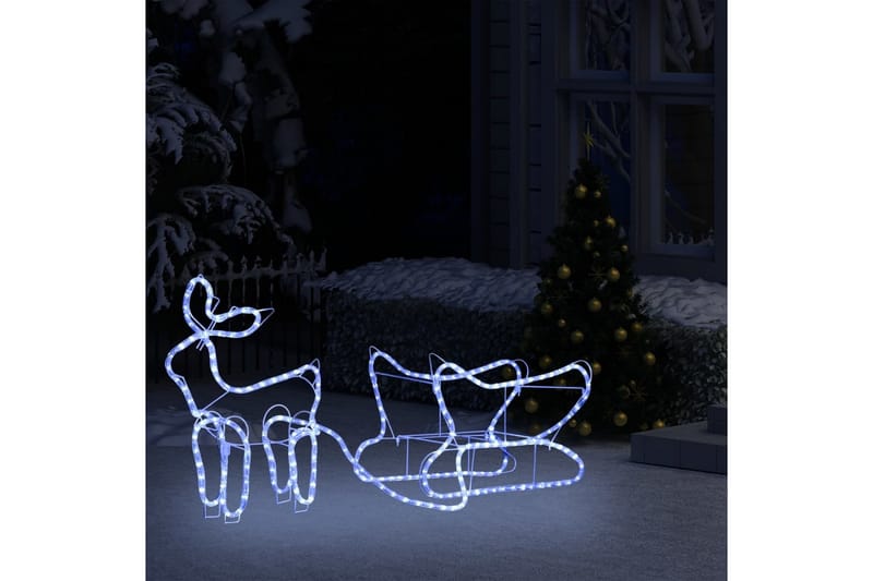 Poro ja reki joulukoriste ulkokäyttöön 252 LED-valoa - Valaistus - Jouluvalaistus - Jouluvalot ulos