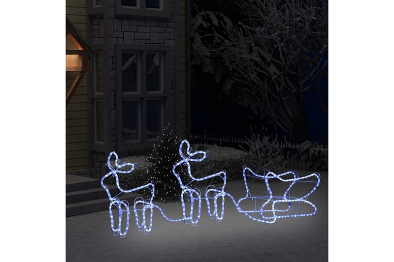 Poro ja reki joulukoriste ulkokäyttöön 576 LED-valoa - Valaistus - Jouluvalaistus - Jouluvalot ulos