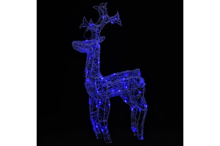 Poro joulukoriste 90 LED-valoa 60x16x100 cm akryyli - Sininen - Jouluvalot ulos
