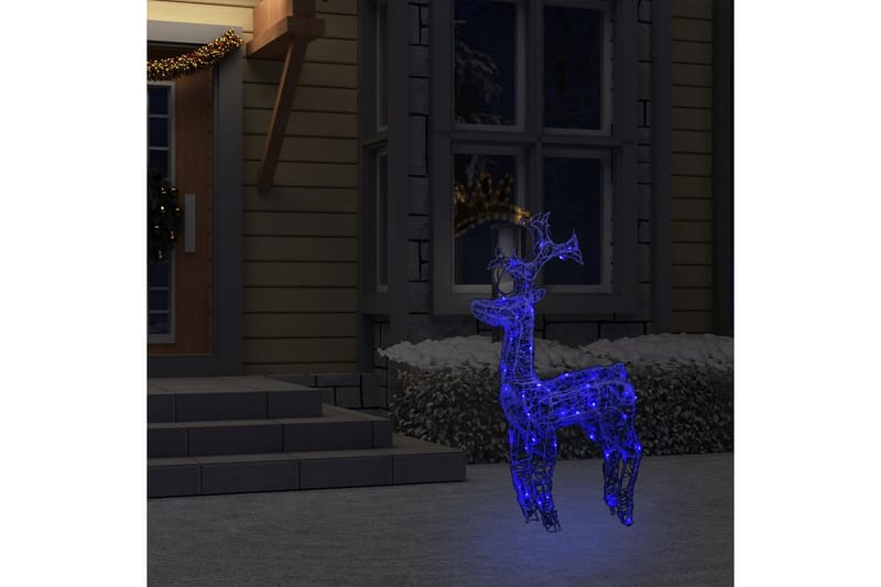 Poro joulukoriste 90 LED-valoa 60x16x100 cm akryyli - Sininen - Valaistus - Jouluvalaistus - Jouluvalot ulos