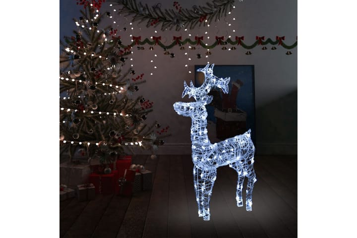 Poro joulukoriste 90 LED-valoa 60x16x100 cm akryyli - Jouluvalot ulos
