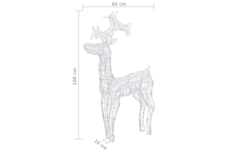 Poro joulukoriste 90 LED-valoa 60x16x100 cm akryyli - Valaistus - Jouluvalaistus - Jouluvalot ulos