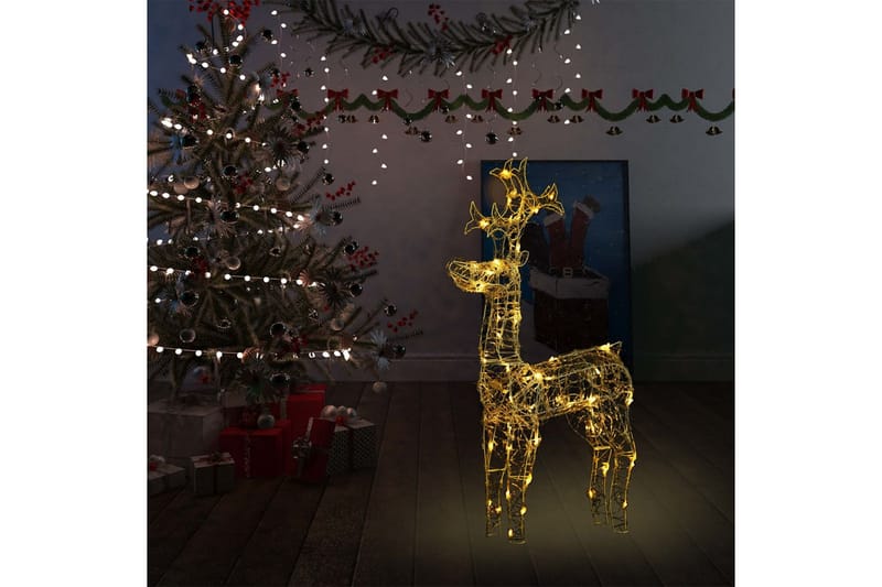 Poro joulukoriste 90 LED-valoa 60x16x100 cm akryyli - Valaistus - Jouluvalaistus - Jouluvalot ulos