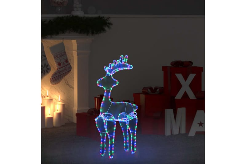 Poro joulukoriste verkolla 306 LED-valoa 60x24x89 cm - Valaistus - Jouluvalaistus - Jouluvalot ulos