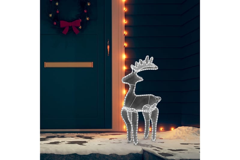 Poro joulukoriste verkolla 306 LED-valoa 60x24x89 cm - Valaistus - Jouluvalaistus - Jouluvalot ulos
