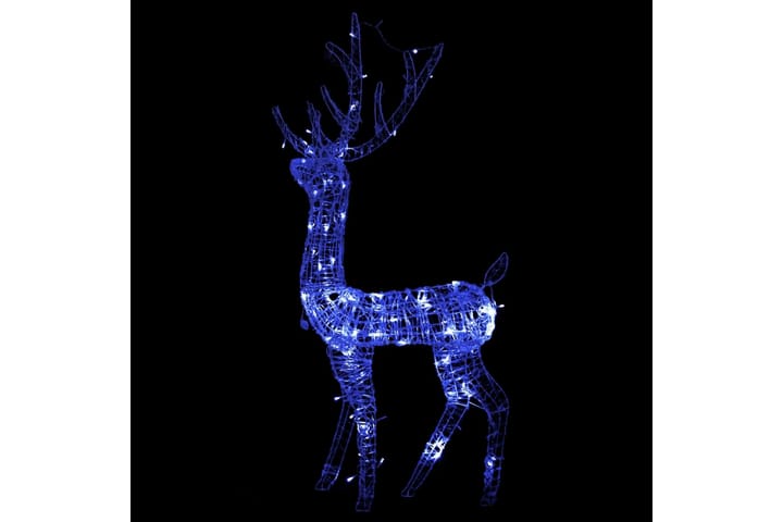 Porojoulukoriste akryyli 140 LED-valoa 128 cm sininen - Sininen - Jouluvalot ulos