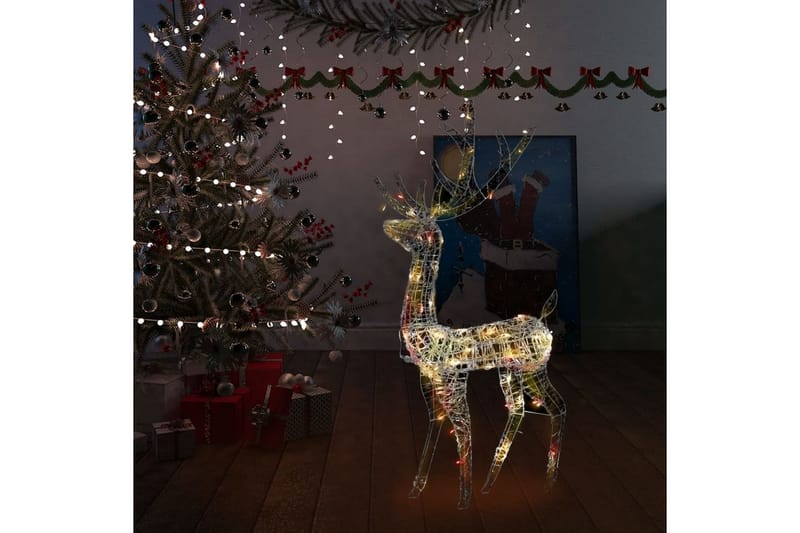 Porojoulukoriste akryyli 140 LED-valoa 128 cm värikäs - Valkoinen - Valaistus - Jouluvalaistus - Jouluvalot ulos