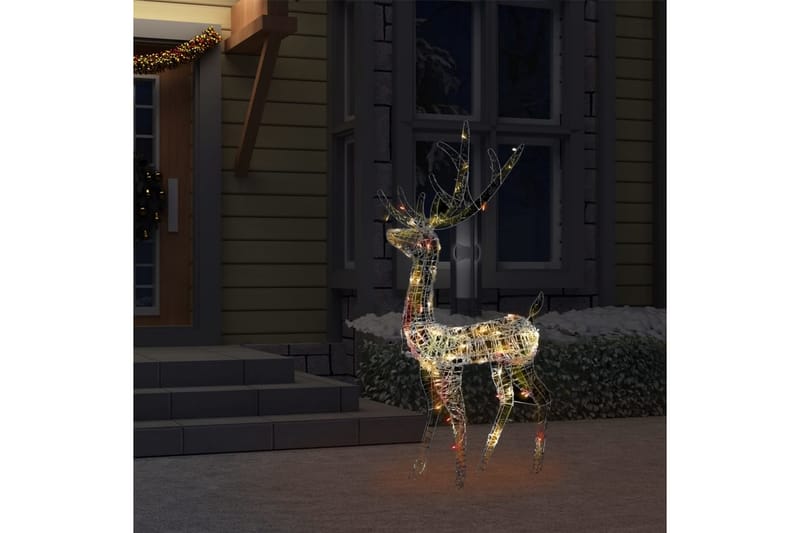 Porojoulukoriste akryyli 140 LED-valoa 128 cm värikäs - Valkoinen - Valaistus - Jouluvalaistus - Jouluvalot ulos