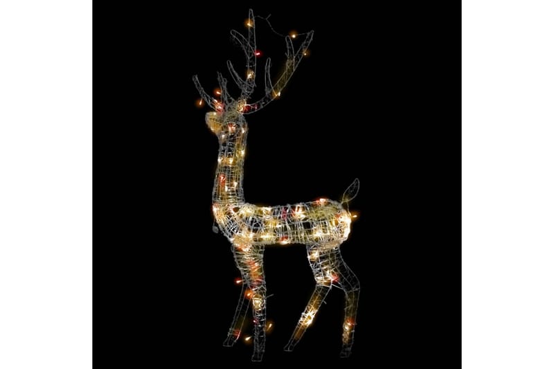 Porojoulukoriste akryyli 140 LED-valoa 128 cm värikäs - Valkoinen - Valaistus - Jouluvalaistus - Jouluvalot ulos