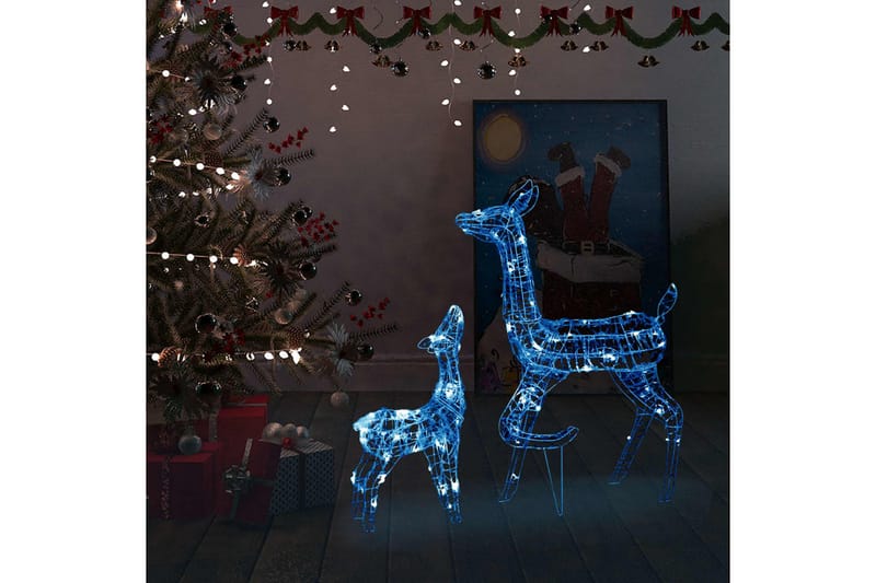 Poroperhe joulukoriste akryyli 160 LED-valoa sininen - Sininen - Valaistus - Jouluvalaistus - Jouluvalot ulos