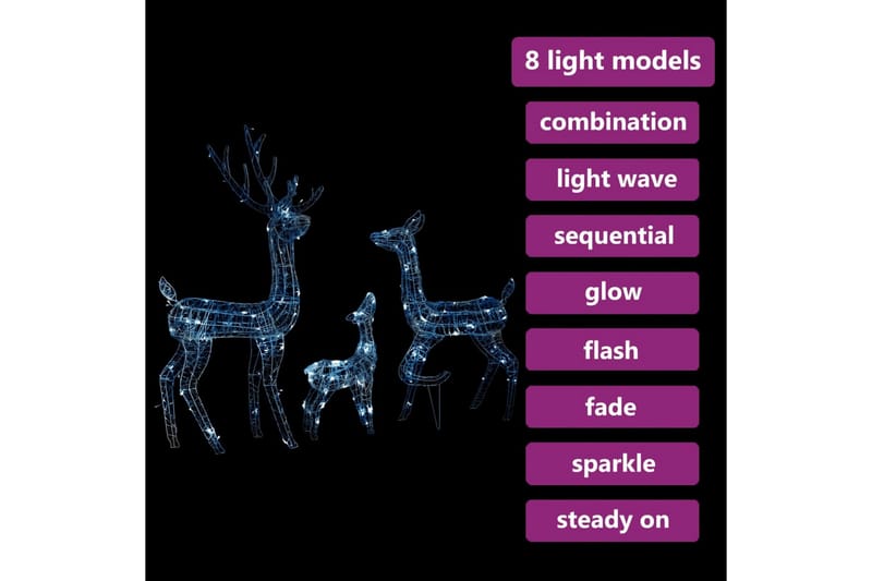 Poroperhe joulukoriste akryyli 300 LED-valoa kylmän - Jouluvalot ulos