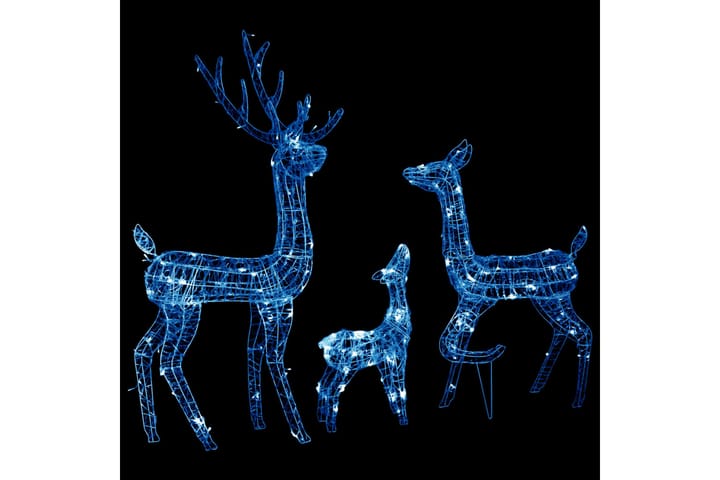 Poroperhe joulukoriste akryyli 300 LED-valoa sininen - Sininen - Jouluvalot ulos
