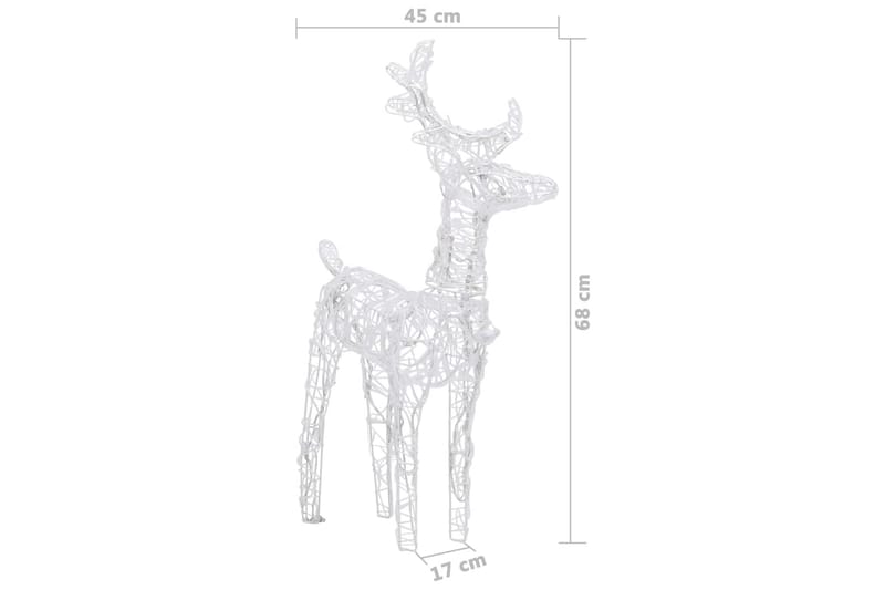Porot ja reki joulukoriste 240 LEDiä 130 cm akryyli - Valaistus - Jouluvalaistus - Jouluvalot ulos