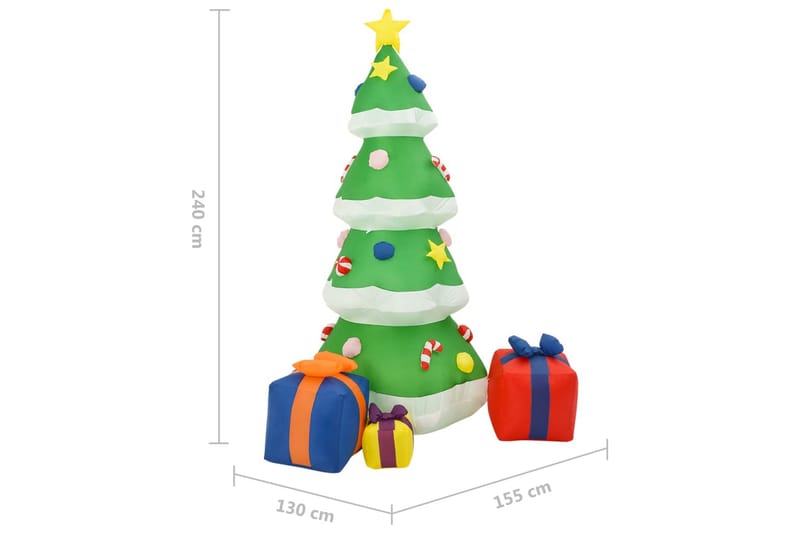 Täytettävä joulukuusi LED koristeet sisä/ulkokäyttöön 240 cm - Monivärinen - Valaistus - Jouluvalaistus - Jouluvalot ulos