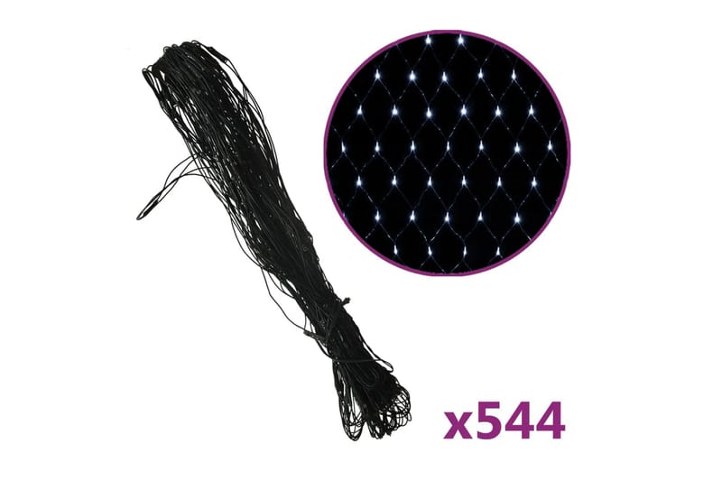 Jouluvaloverkko kylmä valk. 4x4 m 544 LED-valoa ulos/sisälle - Valkoinen - Valaistus - Jouluvalaistus - Jouluvalot ulos