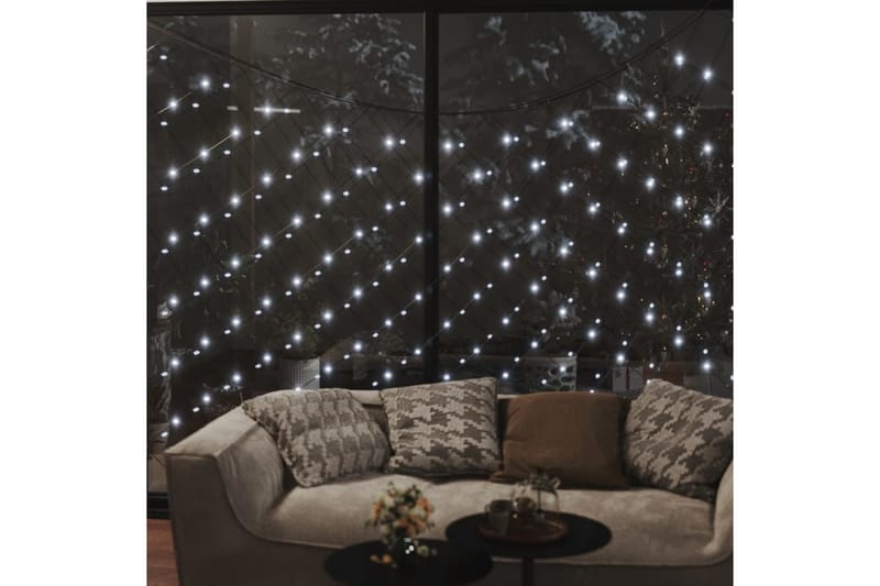 Jouluvaloverkko kylmä valk. 4x4 m 544 LED-valoa ulos/sisälle - Valkoinen - Valaistus - Jouluvalaistus - Jouluvalot ulos