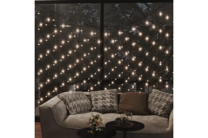 Jouluvaloverkko lämmin valk. 4x4m 544 LED-valoa ulos/sisälle - Valkoinen - Valaistus - Jouluvalaistus - Jouluvalot ulos