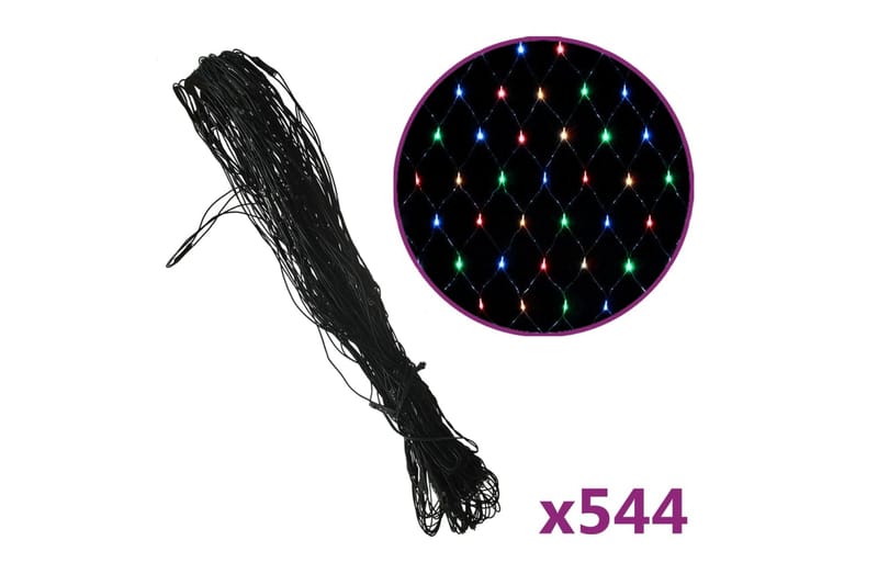 Jouluvaloverkko värikäs 4x4 m 544 LED-valoa ulos/sisälle - Monivärinen - Valaistus - Jouluvalaistus - Jouluvalot ulos