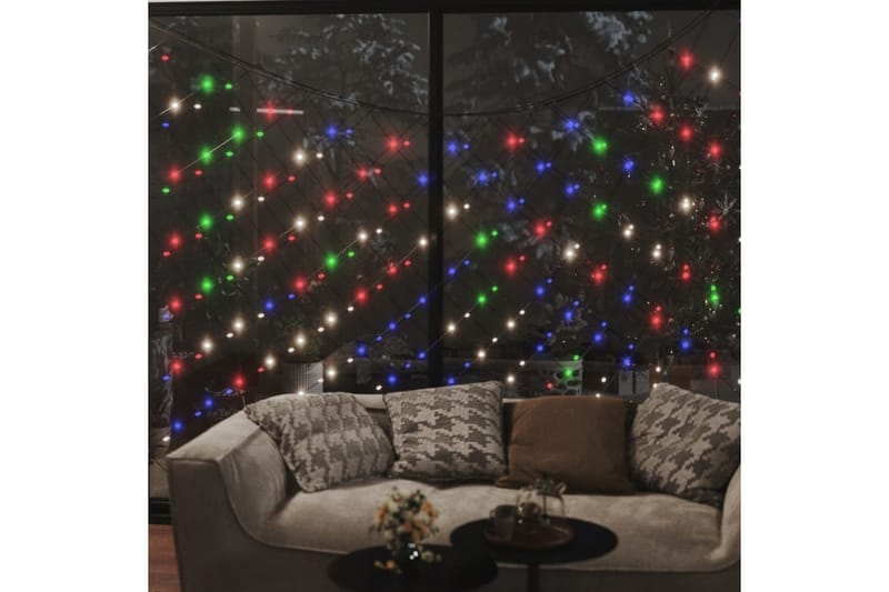 Jouluvaloverkko värikäs 4x4 m 544 LED-valoa ulos/sisälle - Monivärinen - Valaistus - Jouluvalaistus - Jouluvalot ulos
