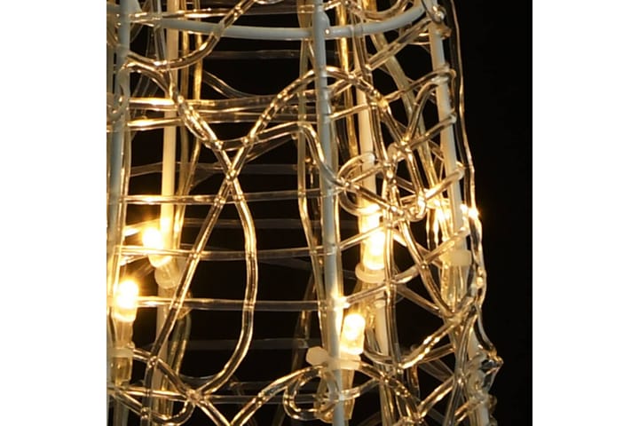LED-koristevalopyramidi lämmin valkoinen akryyli 120 cm - Valkoinen - Jouluvalot ulos