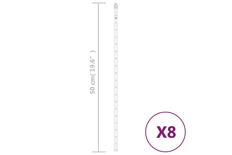 Meteorivalot 8 kpl 50 cm sininen 288 LED-valoa sisä/ulko - Sininen - Valaistus - Jouluvalaistus - Jouluvalot ulos