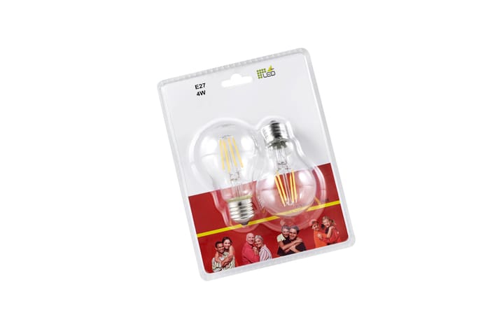 Filament Lamppu Vakiokupu 4W 470Lm 3000K 2-Pack LED E27 - TRIO - Energiansäästölamput - Hehkulamput - Älylamppu