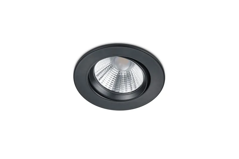 LED-Alasvalo Pamir Ø8,5 cm Mattamusta, TRIO