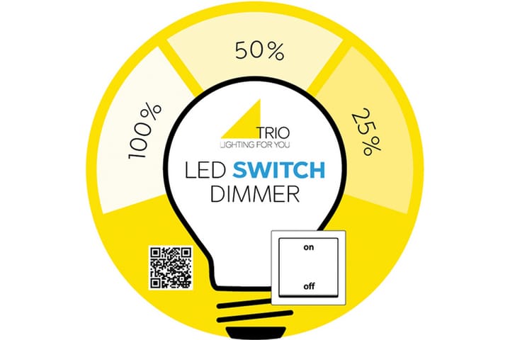 LED-Lamppu Filament Globe E27 9W 3000K Valkoinen Switch Dimm - TRIO - LED-valaistus - LED-lamppu - Hehkulamput