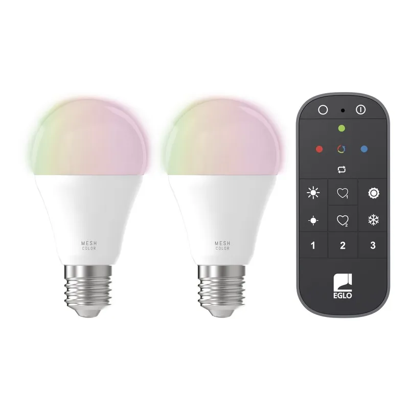Valonlähde 2xLM-ZIG-RGB/CCT E27 A60 9W Opal, 6 cm