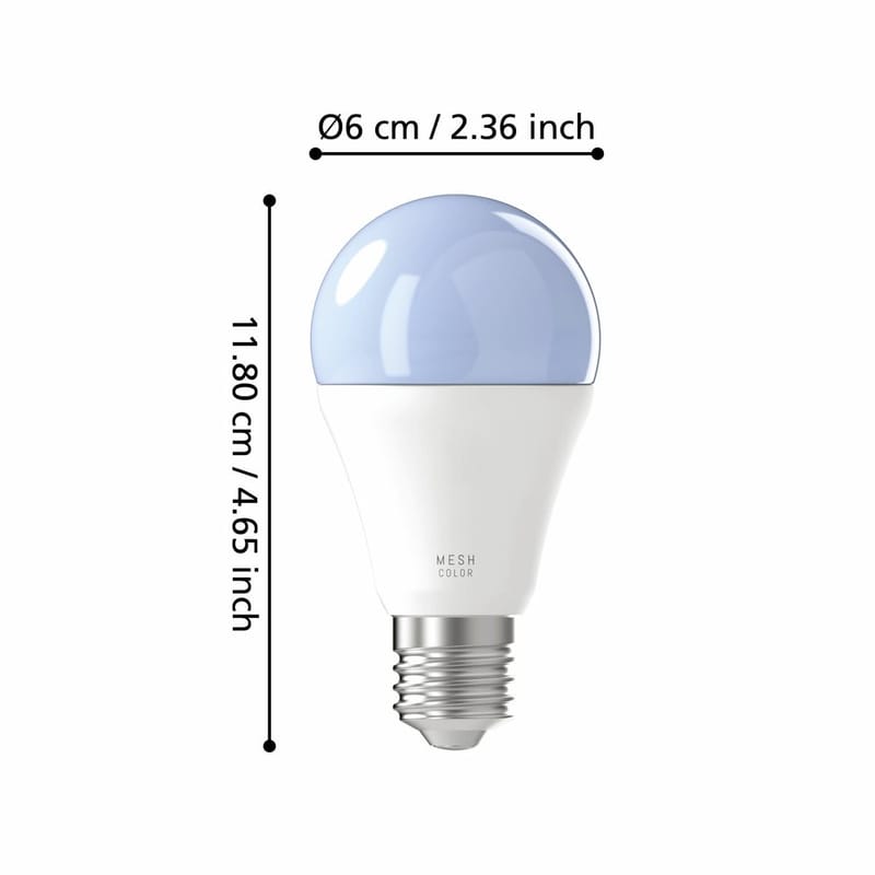 Valonlähde 2xLM-ZIG-RGB/CCT E27 A60 9W Opal - 6 cm - Valaistus - Hehkulamppu & polttimo - LED-valaistus - LED-lamput - LED-lamppu